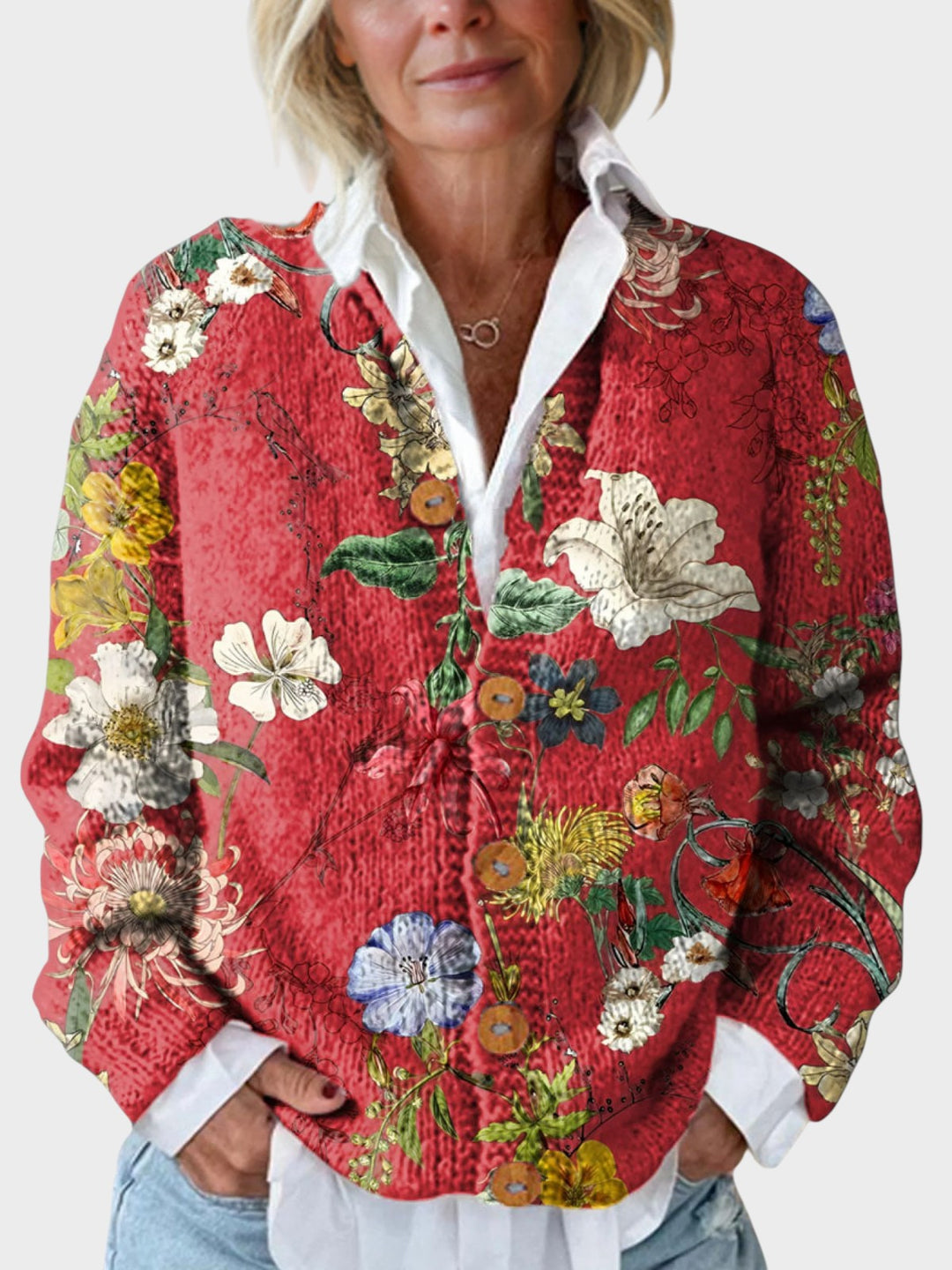 Marisa - Suéter de Arte Floral Vintage