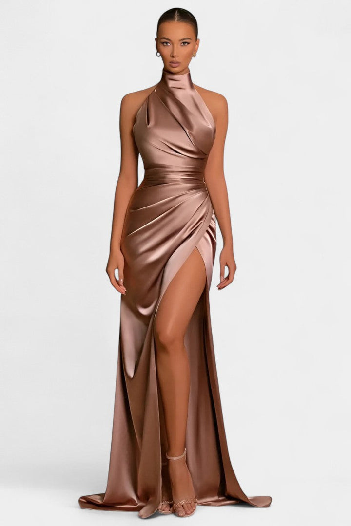 Symone Vestido de Cuello Halter Torcido