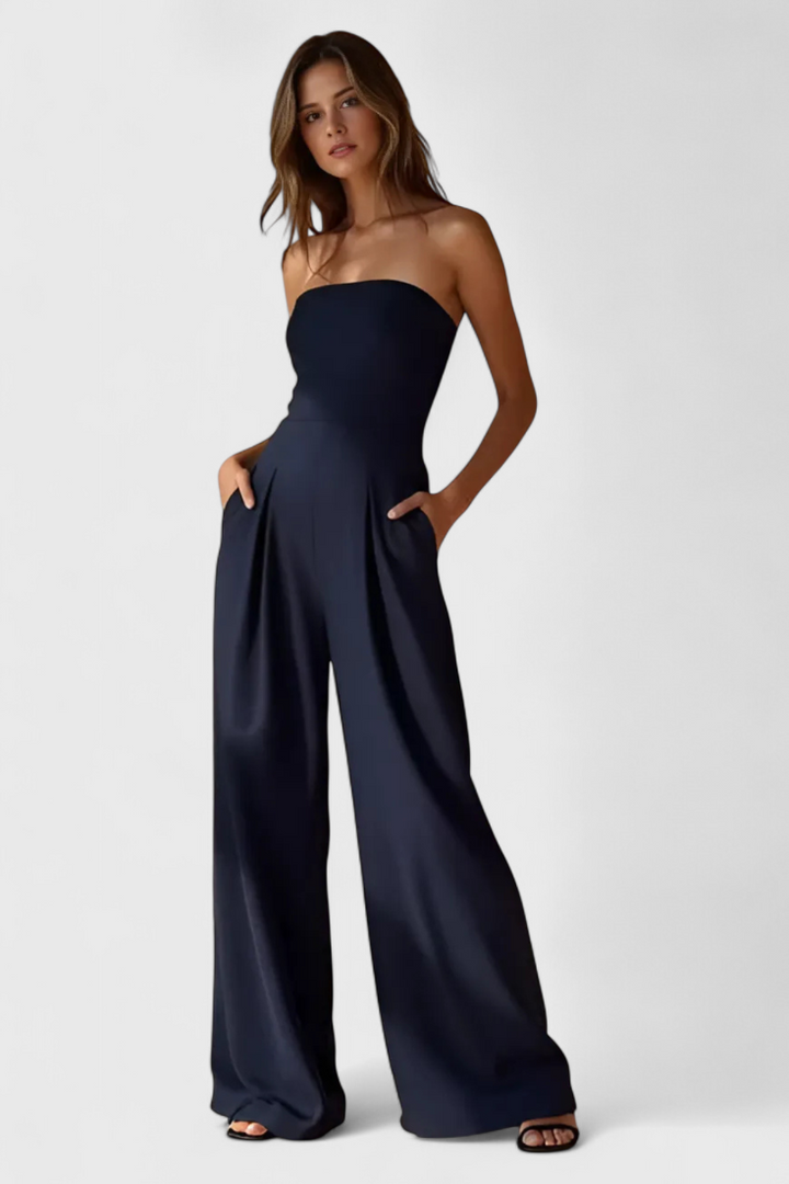 NOELIA™ – Mono elegante sin mangas con escote estructurado