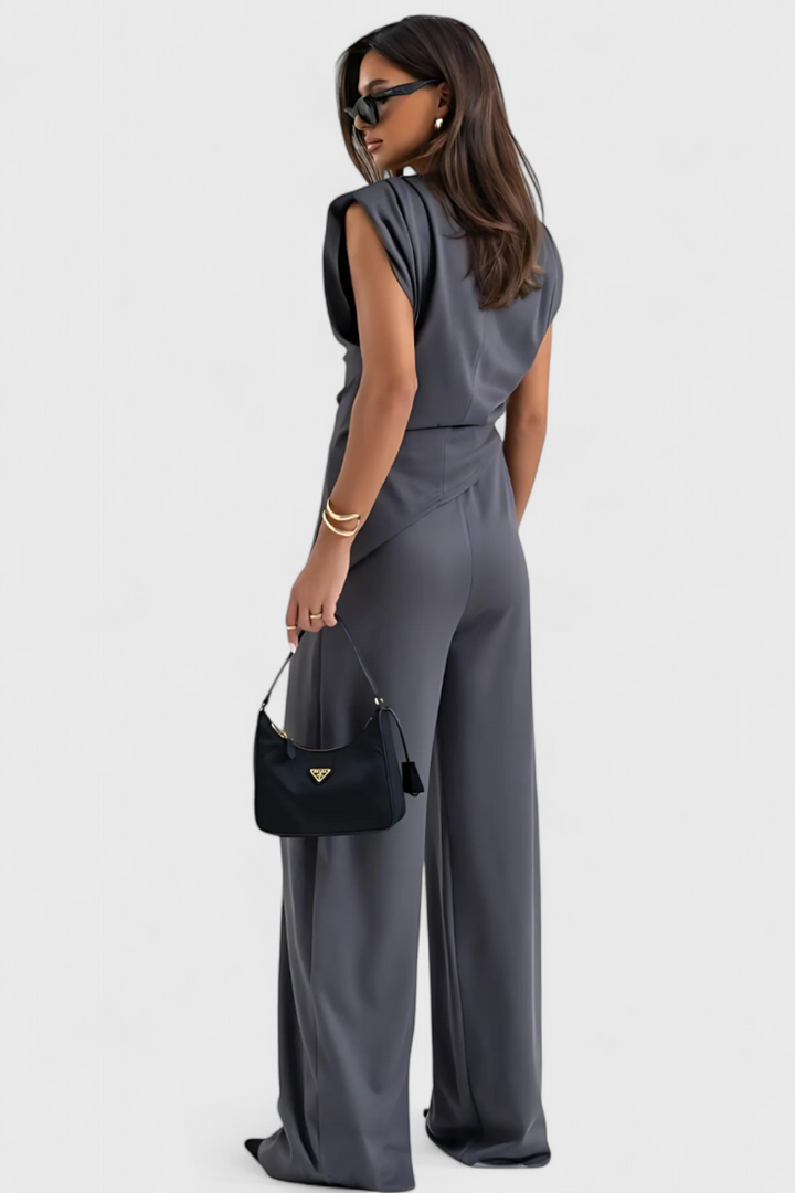 CATALINA™ – Conjunto asimétrico de dos piezas con pantalón palazzo