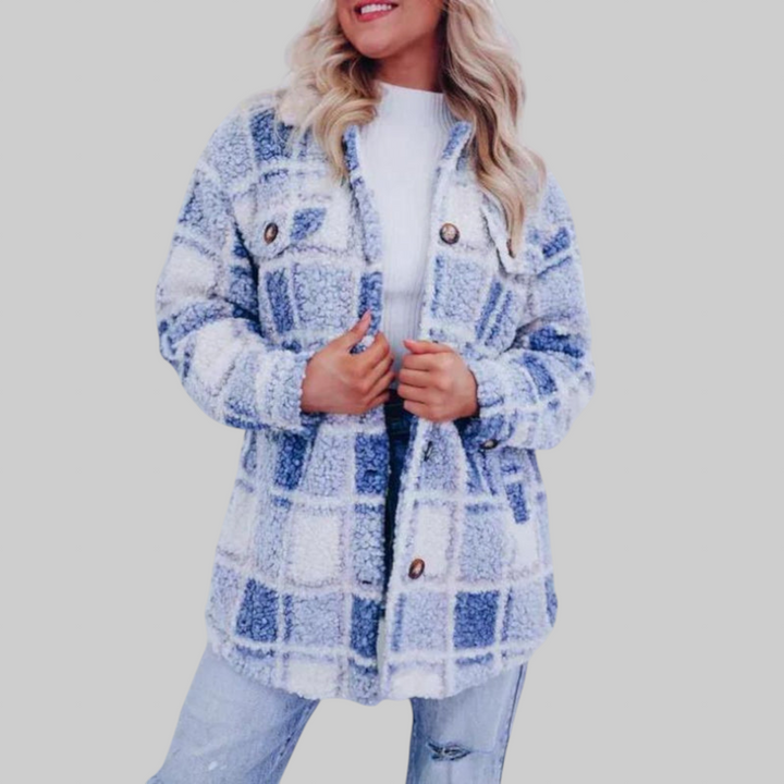Sariel | Chaqueta Casual de Forro Polar y Cuadros