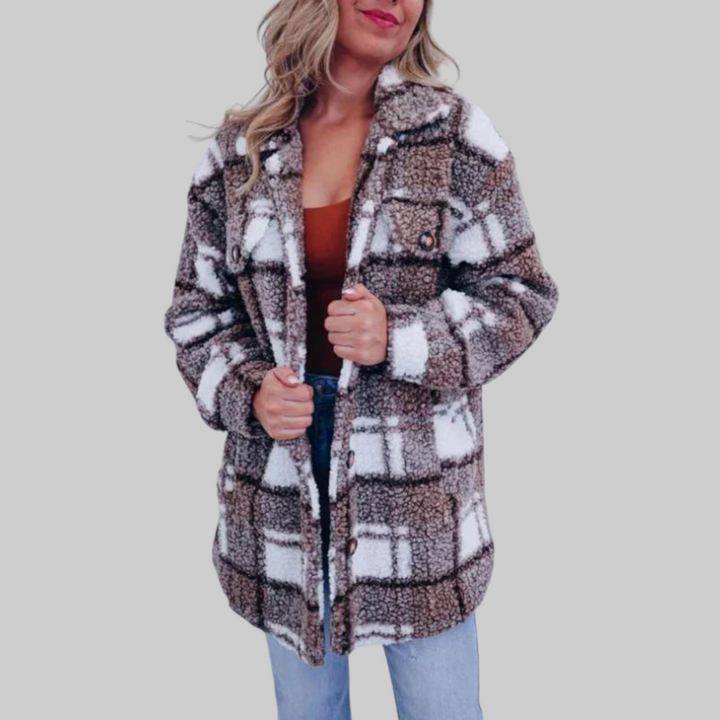 Sariel | Chaqueta Casual de Forro Polar y Cuadros