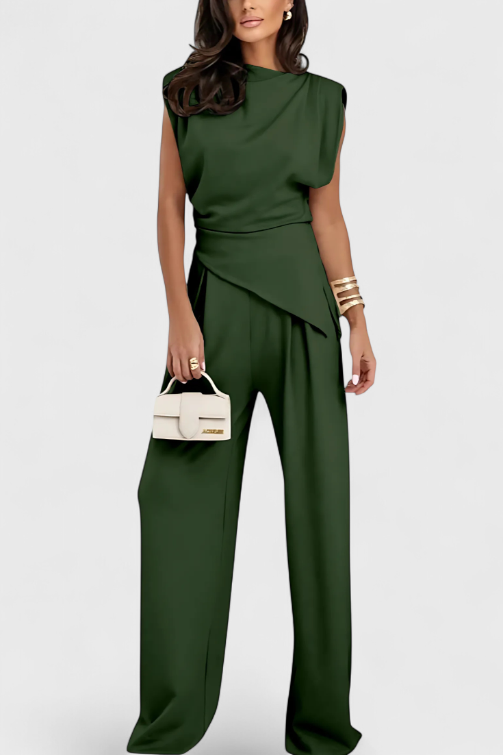 CATALINA™ – Conjunto asimétrico de dos piezas con pantalón palazzo