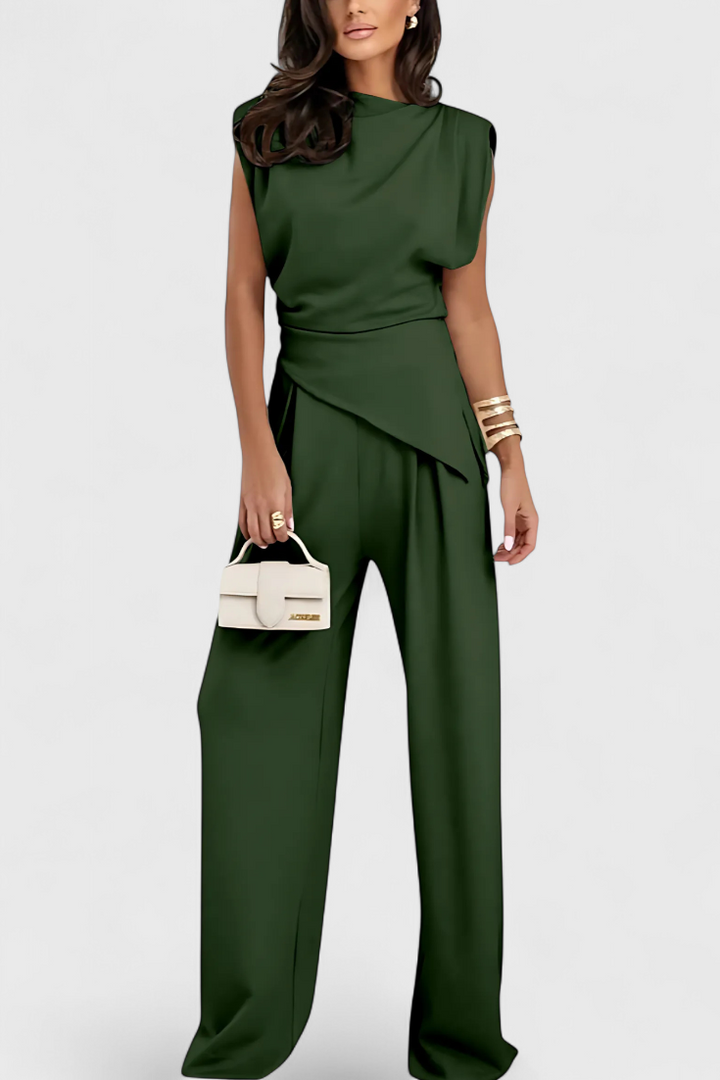 CATALINA™ – Conjunto asimétrico de dos piezas con pantalón palazzo