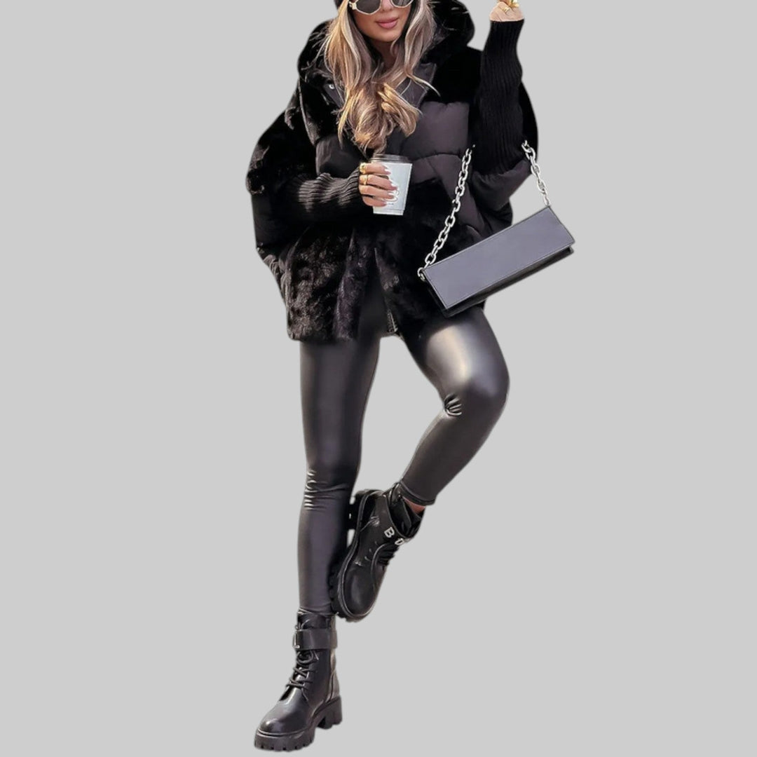 Raven | Chaqueta bomber con capucha moderna y lujosa
