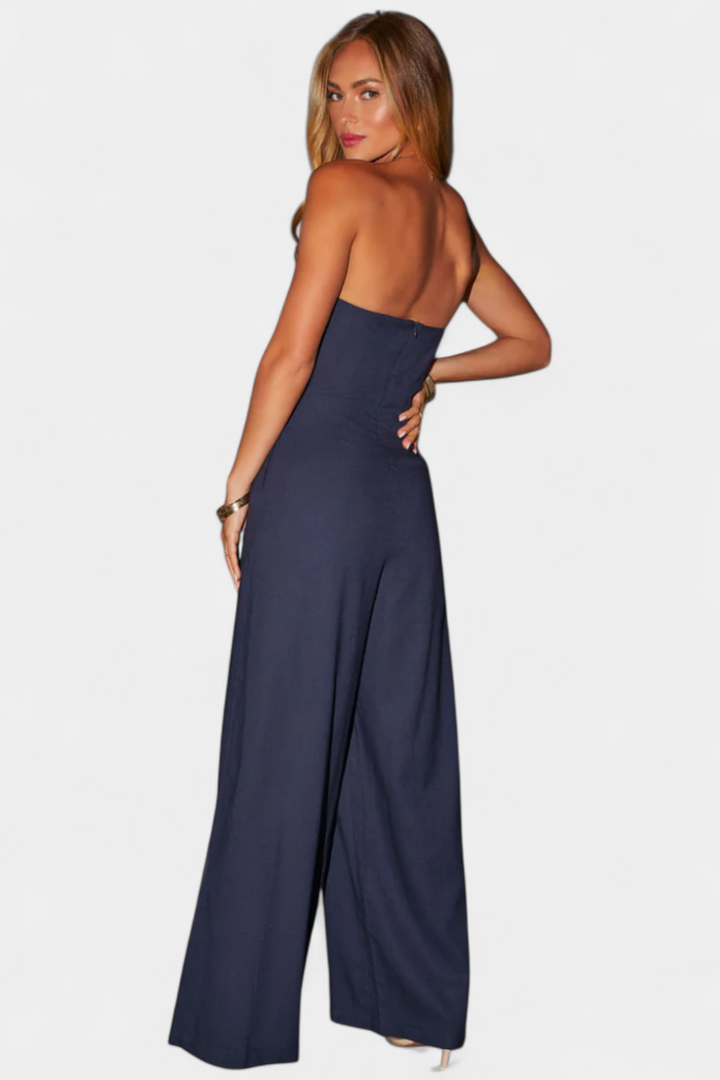 NOELIA™ – Mono elegante sin mangas con escote estructurado