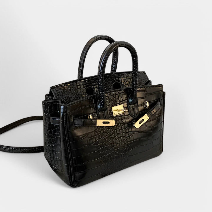 CAMILA™ – Bolso de mano en piel efecto cocodrilo
