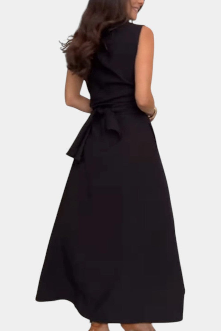 Meryl Vestido Midi de Estilo Camisa con Botones