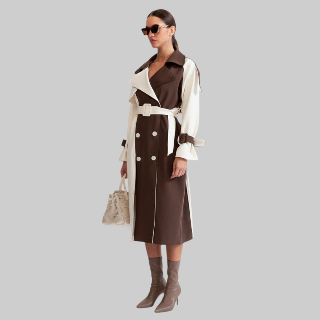 Hannah - Elegante gabardina cruzada