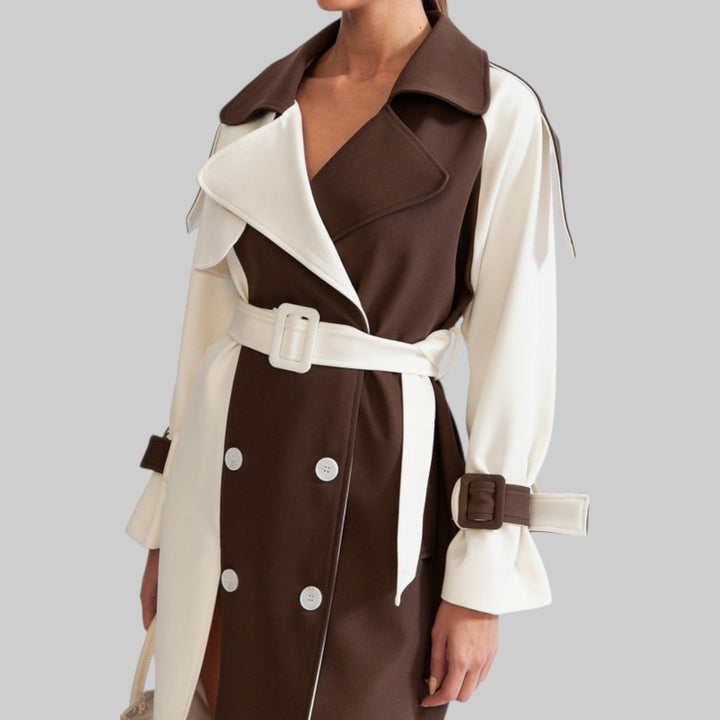 Hannah - Elegante gabardina cruzada
