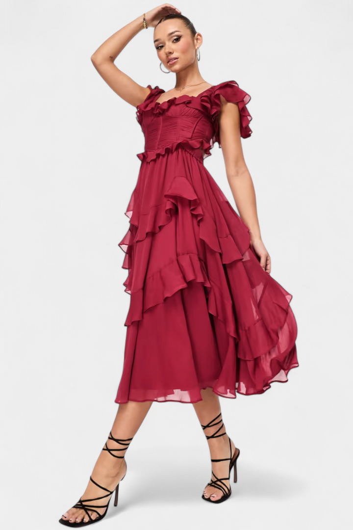 Natalie Vestido Midi Radiante