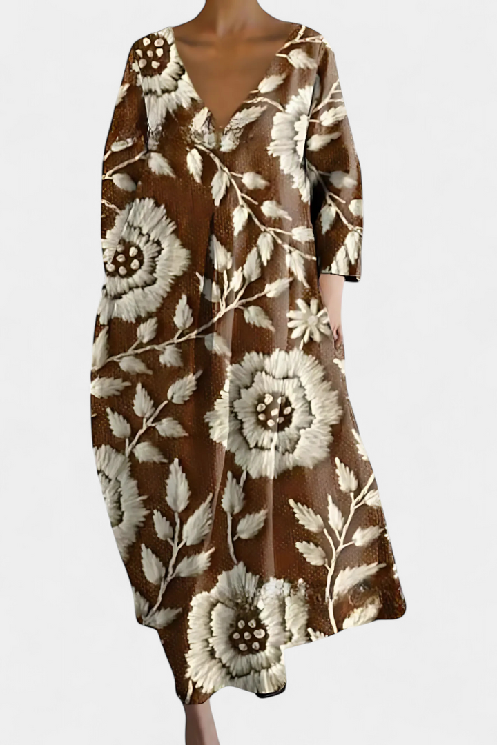 Anne Vestido de Malla con Escote en V