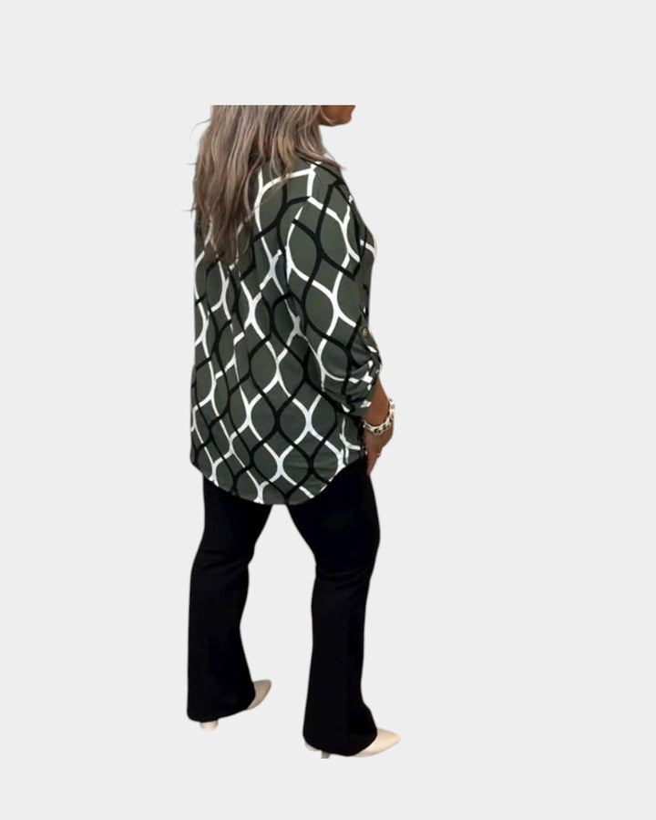 Noor – Blusa con Estampado Gráfico