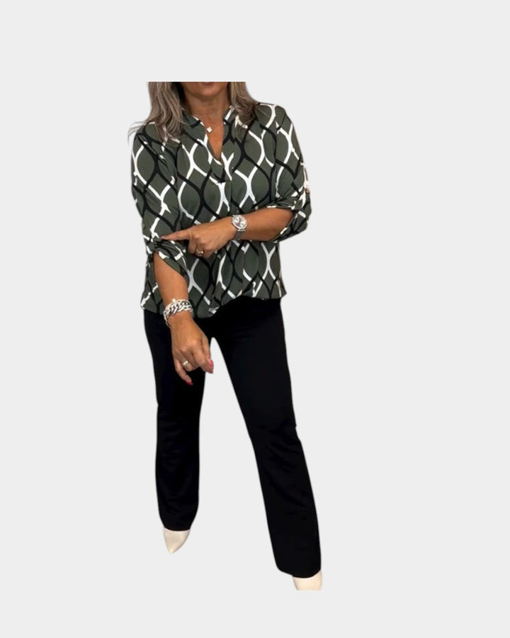 Noor – Blusa con Estampado Gráfico