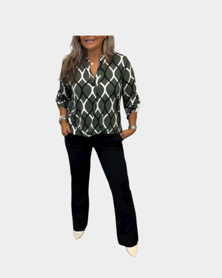 Noor – Blusa con Estampado Gráfico