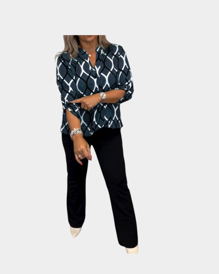 Noor – Blusa con Estampado Gráfico