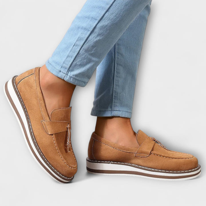 Halo – Mocasines casuales de punta redonda