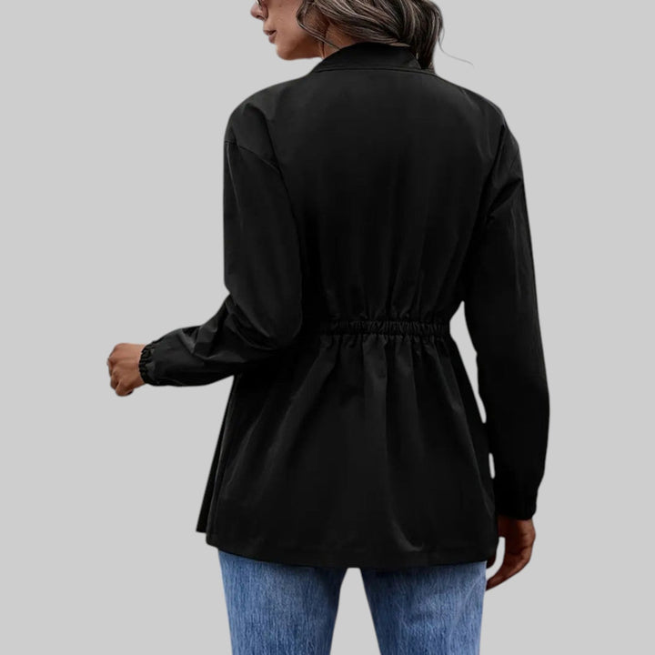 Olivia - Chaqueta elegante de longitud media con cremallera y protección contra el viento