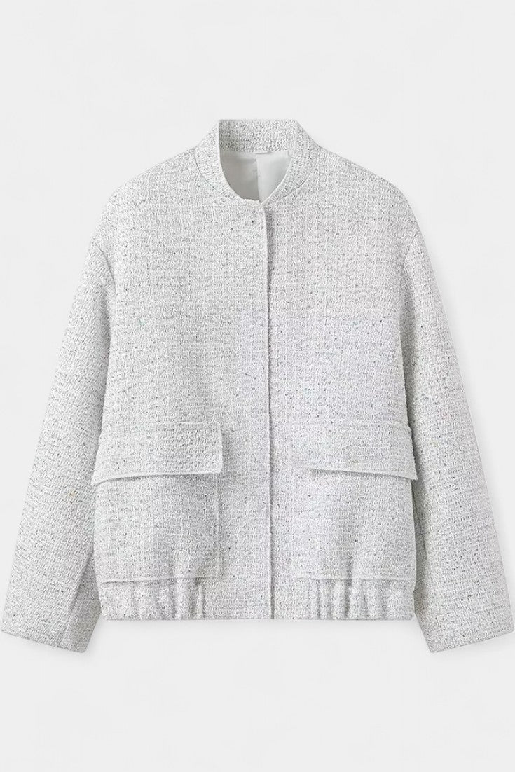 Alvera Chaqueta Texturizada de Invierno con Bolsillos