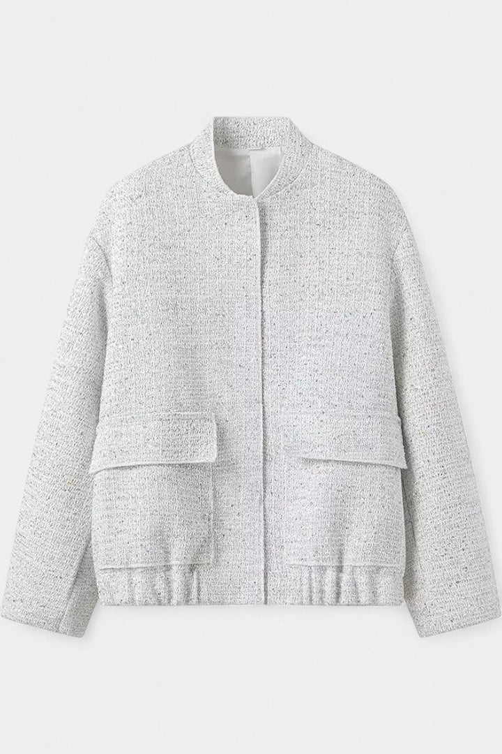 Alvera Chaqueta Texturizada de Invierno con Bolsillos