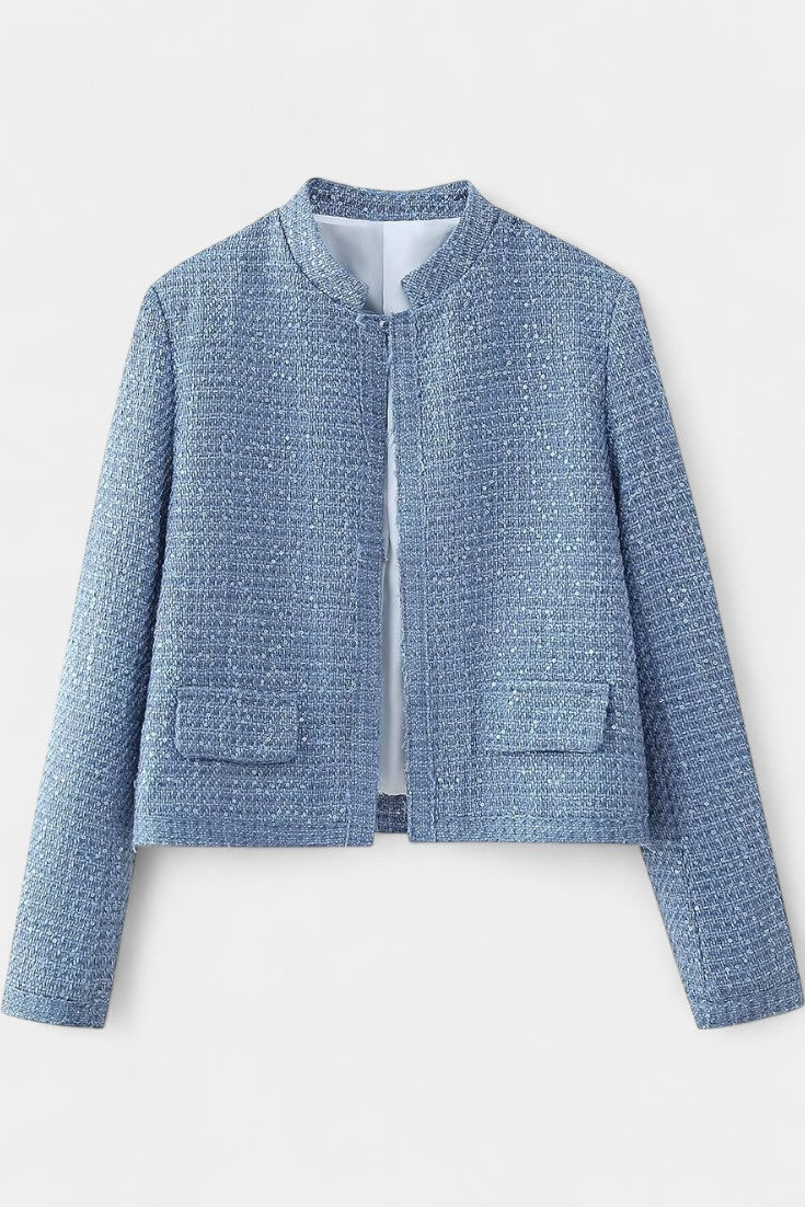 Alvera Chaqueta Texturizada de Invierno con Bolsillos