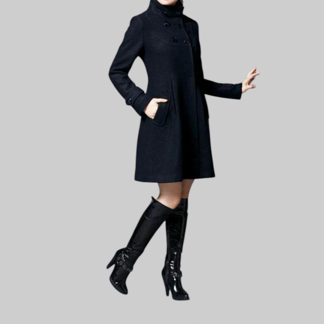 Aria | Abrigo de lana elegante con capucha