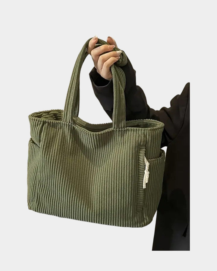 Tilda – Bolsa tote acanalada con detalle de cordón