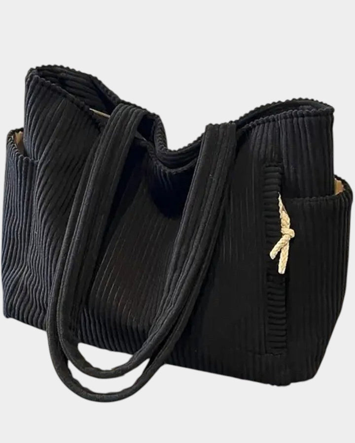 Tilda – Bolsa tote acanalada con detalle de cordón