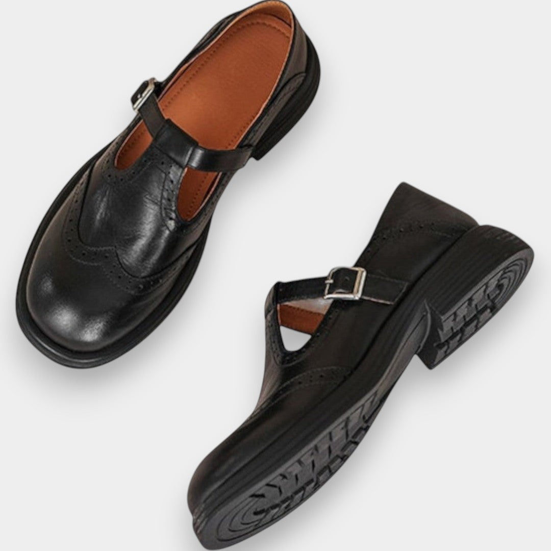 Martina - Elegantes Mary Janes de Cuero